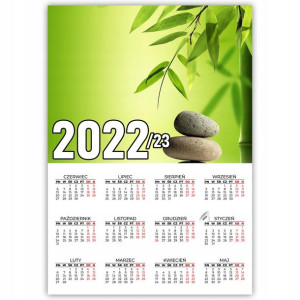 KALENDARZ Plakatowy 32x44 Wzory NATURE 2022/2023