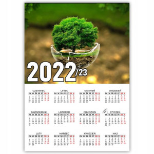 KALENDARZ Plakatowy 32x44 Wzory NATURE 2022/2023