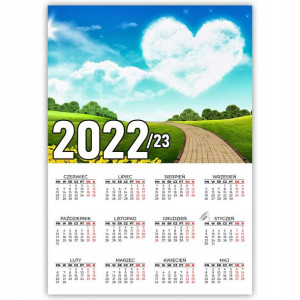KALENDARZ Plakatowy 32x44 Wzory NATURE 2022/2023