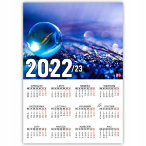 KALENDARZ Plakatowy 32x44 Wzory NATURE 2022/2023