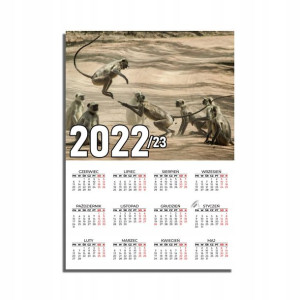 KALENDARZ Plakatowy 32x44 Wzory ZWIERZĘTA 22/23