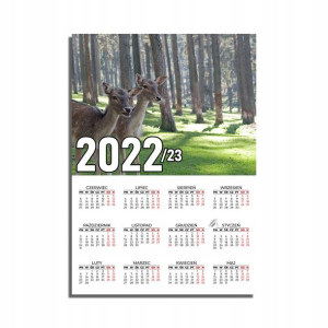 KALENDARZ Plakatowy 32x44 Wzory ZWIERZĘTA 22/23