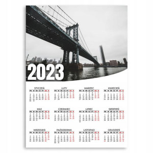 KALENDARZ ŚCIENNY 2023 Plakat 50x70 cm Wzory MOST