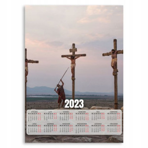 KALENDARZ ŚCIENNY 2023 Plakat 50x70 Wzory RELIGIA