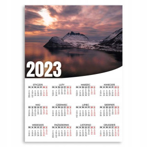 KALENDARZ ŚCIENNY 2023 Plakat 50x70 Wzory ZACHÓD
