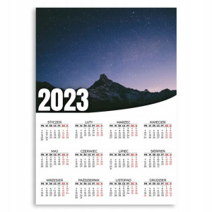 Kalendarz Ścienny 2023 Roczny 50x70 Cm Wzory Góry