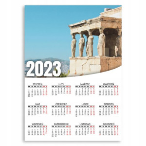 Kalendarz Ścienny 2023 Roczny 50x70 Wzory Ateny
