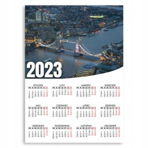 Kalendarz Ścienny 2023 Roczny 50x70 Wzory Eiffel