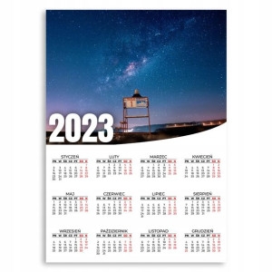 Kalendarz Ścienny 2023 Roczny 50x70 Wzory Kosmos