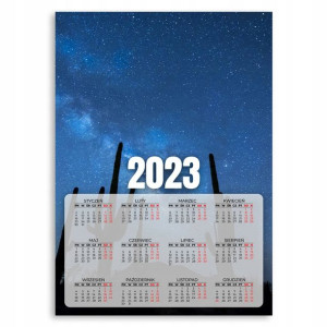 Kalendarz Ścienny 2023 Roczny 50x70 Wzory Kosmos