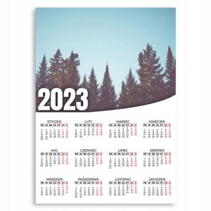 Kalendarz Ścienny 2023 Roczny 50x70 Wzory Kwiaty