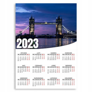 Kalendarz Ścienny 2023 Roczny 50x70 Wzory Miasto