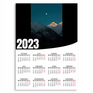 Kalendarz Ścienny 2023 Roczny 50x70 Wzory Panorama