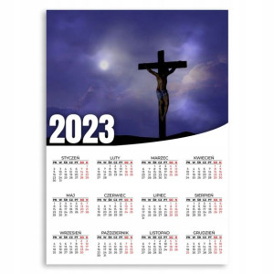 Kalendarz Ścienny 2023 Roczny 50x70 Wzory Religia
