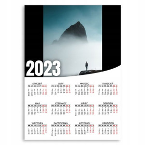 Kalendarz Ścienny 2023 Roczny 50x70 Wzory Śnieg
