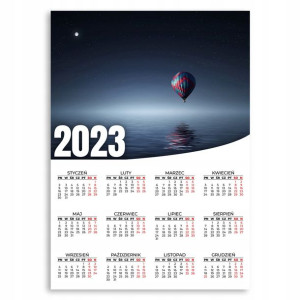 Kalendarz Ścienny 2023 Roczny 50x70cm Wzory Balony