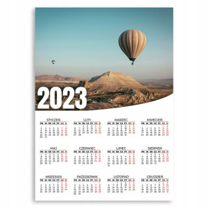 Kalendarz Ścienny 2023 Roczny 50x70cm Wzory Balony