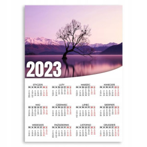KALENDARZ ŚCIENNY 2023 ROK 50x70 cm Drzewo Wzory