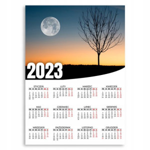 Kalendarz Ścienny 2023 Rok 50x70cm Księżyc Wzory