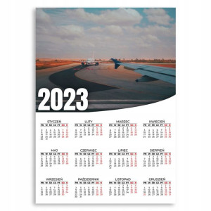 Kalendarz Ścienny 2023 Rok 50x70cm Lotnisko Wzory
