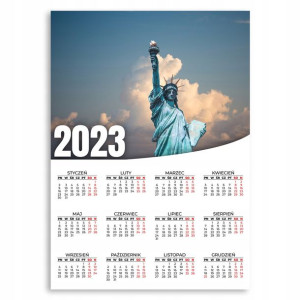 Kalendarz Ścienny 2023 Rok 50x70cm New York Wzory
