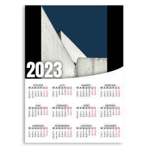 Kalendarz Ścienny 2023 Rok XL 50x70cm Modern Wzory