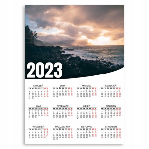 Kalendarz Ścienny 2023 Rok XL 50x70cm Morze Wzory