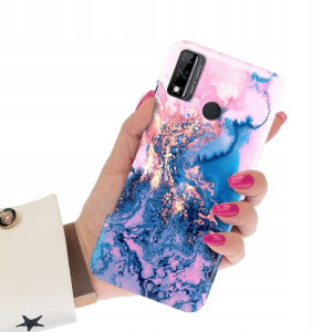 Etui Crystal Grube 2mm do HUAWEI Y8S Marble Wzory