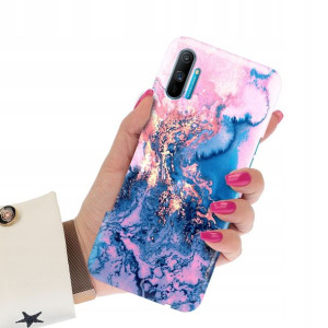 Etui Crystal Grube 2mm do REALME C3i Marble Wzory