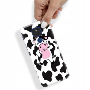 Etui do MOTOROLA E7 PLUS Obudowa KRÓWKA COW Wzory
