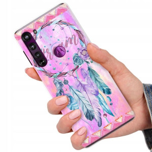 Etui do MOTOROLA EDGE Case BOHO Leaves Top Wzory