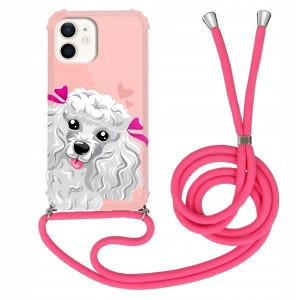 Etui Crossbody Róż do IPHONE 12 MINI Słodkie Wzory