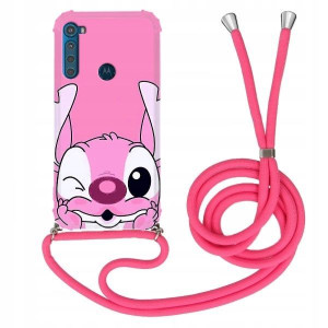 Etui Crossbody Róż do MOTOROLA ONE FUSION PLUS Wzo