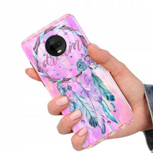 Etui do MOTOROLA G7 Obudowa Case BOHO Leaves Wzory
