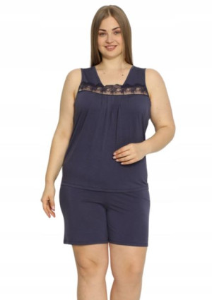 Piżama Damska Vienetta wiskoza +Size 5XL 58 krótki