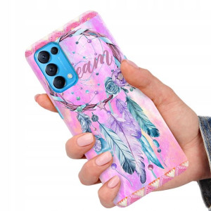 Etui do OPPO RENO 5 5G Case BOHO Leaves Top Wzory