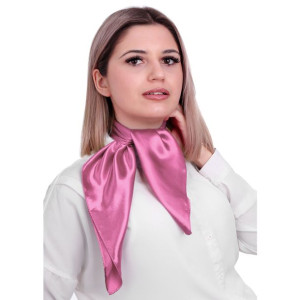 Apaszka damska jednokolorowa różowa