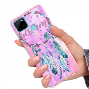 Etui do REALME C25Y Obudowa Case BOHO Leaves Wzory