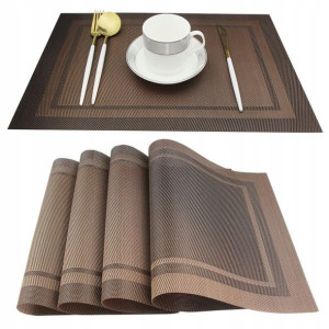 Brązowa Podkładka Kuchen 30x45 Mata Stół Americano