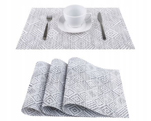 Szara Podkładka Kuche 30x45 Mata Na Stół Geometric
