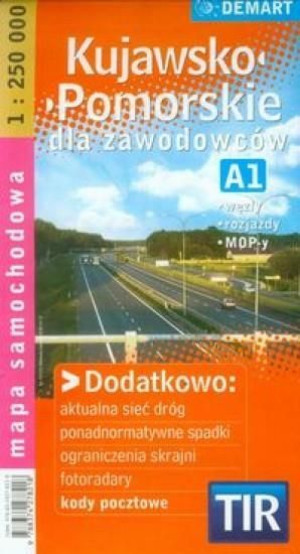 Kujawsko-Pomorskie dla zawodowców TIR mapa sam...