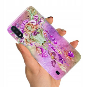 Etui do SAMSUNG A01 Obudowa BOHO Leaves Top Wzory