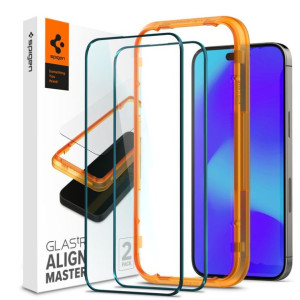 Szkło hartowane SPIGEN ALM GLASS FC 2-PACK iPhone 14 PRO MAX czarny