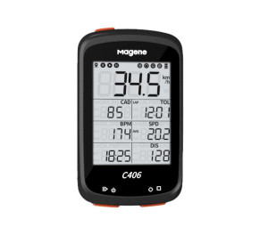 Licznik rowerowy ANT+ Bluetooth GPS IPX6 Magene C406 czarny z uchwytem