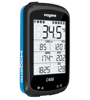 Licznik rowerowy ANT+ Bluetooth GPS IPX6 Magene C406 PRO niebieski
