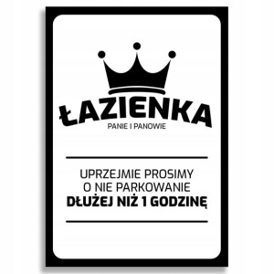 Zabawna TABLICZKA Drzwi do Łazienki WIELE WZORÓW