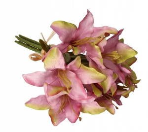 Lilia Lilie Bukiet Sztuczne Kwiaty 29 Cm 7 Gał