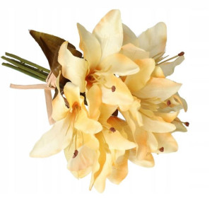 Lilia Lilie Bukiet Sztuczne Kwiaty 29 Cm 7 Gał