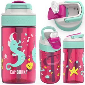 Butelka dla dziewczynki do szkoły na wodę Kambukka Lagoon Sea Party 400ml B