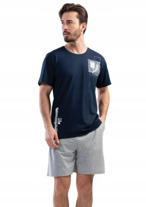 Piżama Męska bawełna krótka Vienetta 2XL + size
